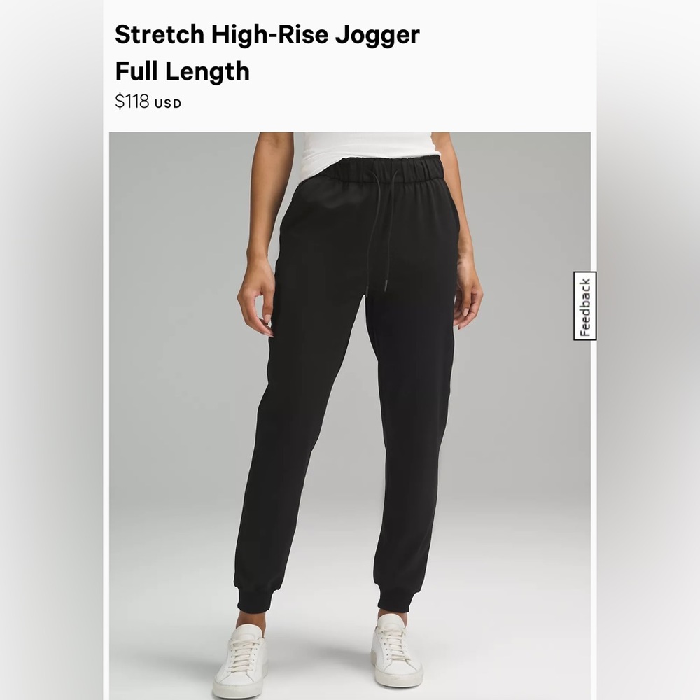 Stretch lululemon joggers size 6